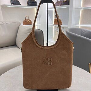 Miu Miu Ivy Suede Tote Bag